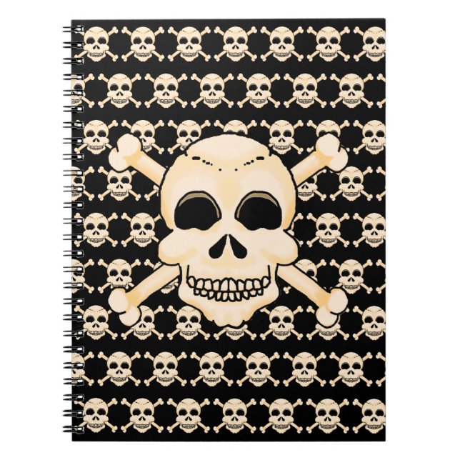 Skull & Crossbones Spiral Notebook (Front)