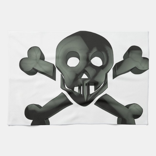 skull crossbones tea towel (Horizontal)