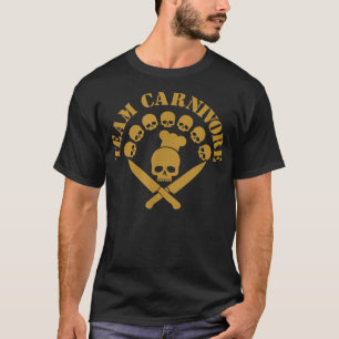 skull crossed knifes bbq humour butcher smoking578 T-Shirt