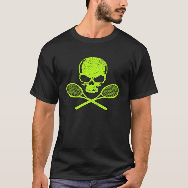 Skull & Crossed Racquets Tennis T-shirt (Front)