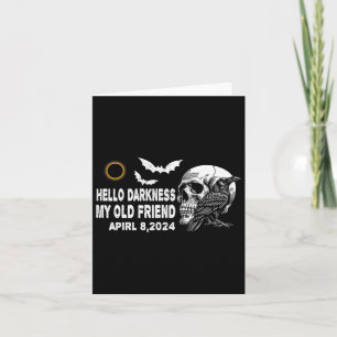 Skull Crow Hello Darkness My Old Friend Solar Ecli Card