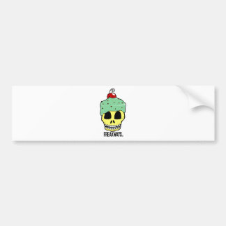 SKULL CUPCAKE BUMPER STICKER