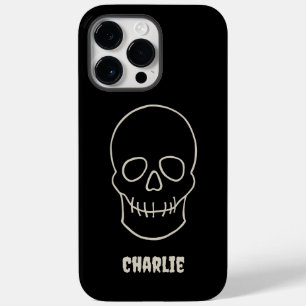 Skull Custom - Bat Black and Bone White Case-Mate iPhone 14 Pro Max Case