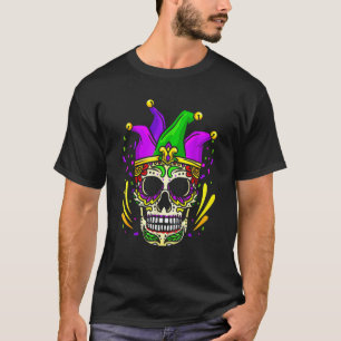 Skull Cute Mardi Gras New Orleans Carnival Festiva T-Shirt