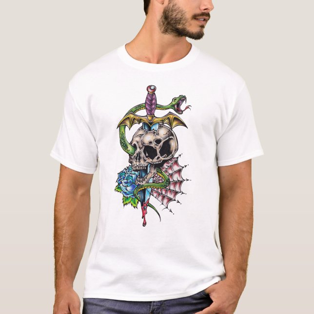 Skull & Dagger Tattoo T-Shirt (Front)