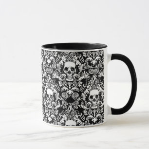 Skull Damask Mug
