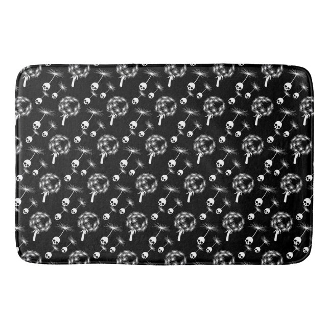 Skull Dandelion Seeds Bath Mat (Front)