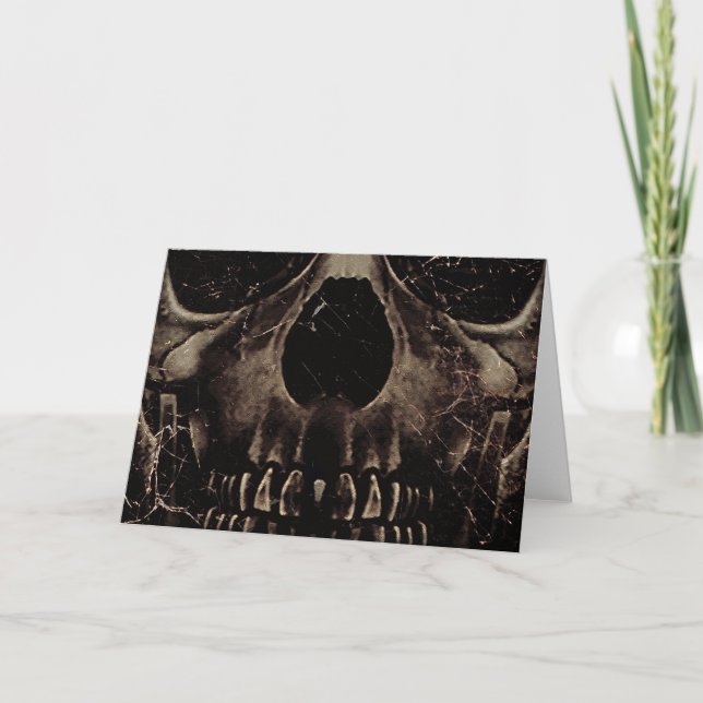 Skull Dark Poster Card (Front)