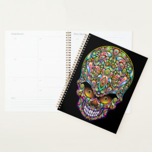Skull Decorative Psychedelic Art Design Planner