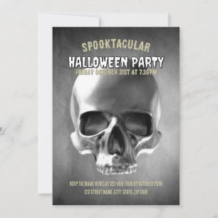 Skull design. Black and white Invitation