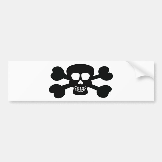 Skull Design Merchandise Bumper Sticker (Front)