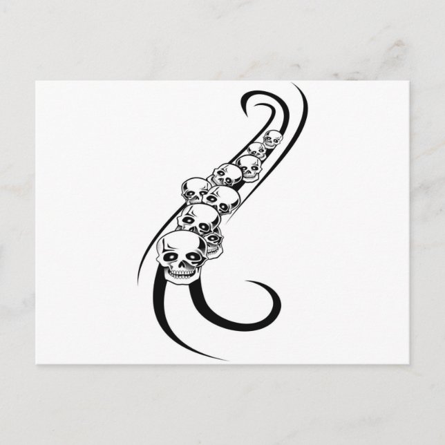 Skull Design Merchandise Postcard (Front)