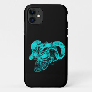 Skull Devil head Black and Green Design iPhone 11 Case
