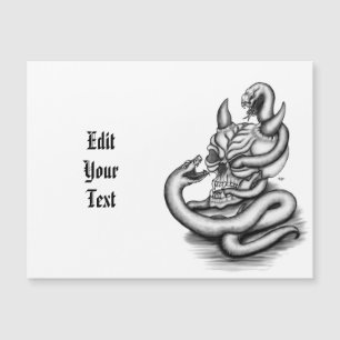 Skull - Devil Head with Snake