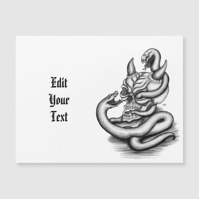 Skull - Devil Head with Snake (Front)