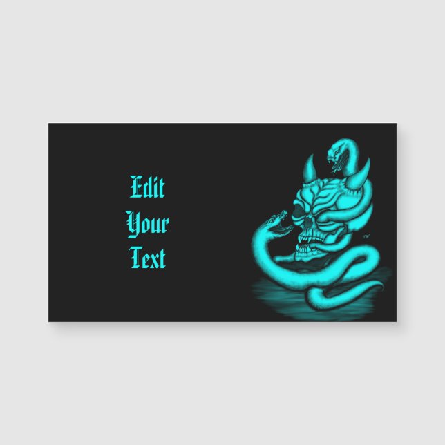 Skull - Devil Head with Snake (Front)