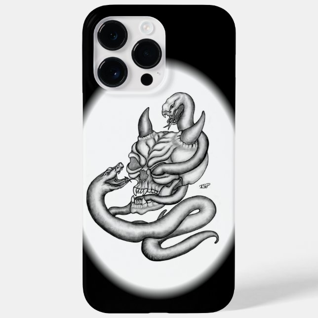 Skull - Devil Head with Snake Case-Mate iPhone Case (Back)