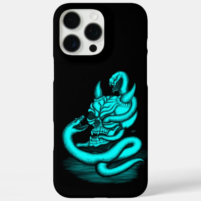 Skull - Devil Head with Snake Case-Mate iPhone Case (Back)