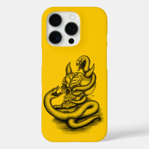 Skull - Devil Head with Snake iPhone 16 Pro Case