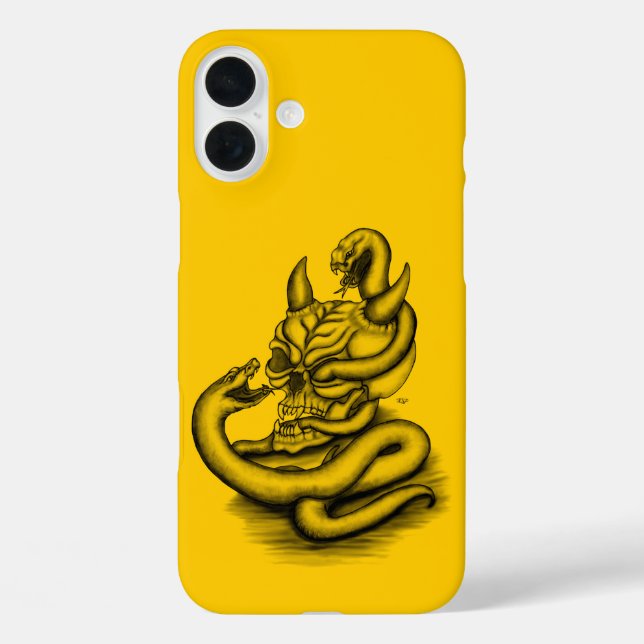 Skull - Devil Head with Snake Case-Mate iPhone Case (Back)