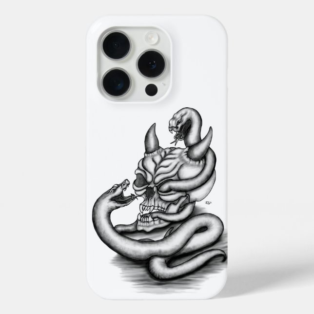Skull - Devil Head with Snake Case-Mate iPhone Case (Back)