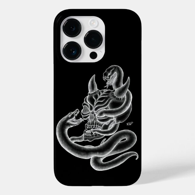 Skull - Devil Head with Snake Case-Mate iPhone Case (Back)