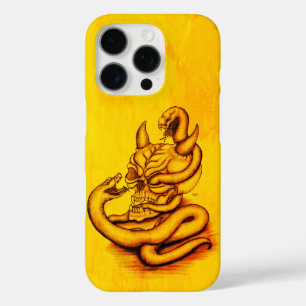 Skull - Devil Head with Snake iPhone 16 Pro Case