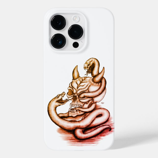 Skull - Devil Head with Snake Case-Mate iPhone Case (Back)