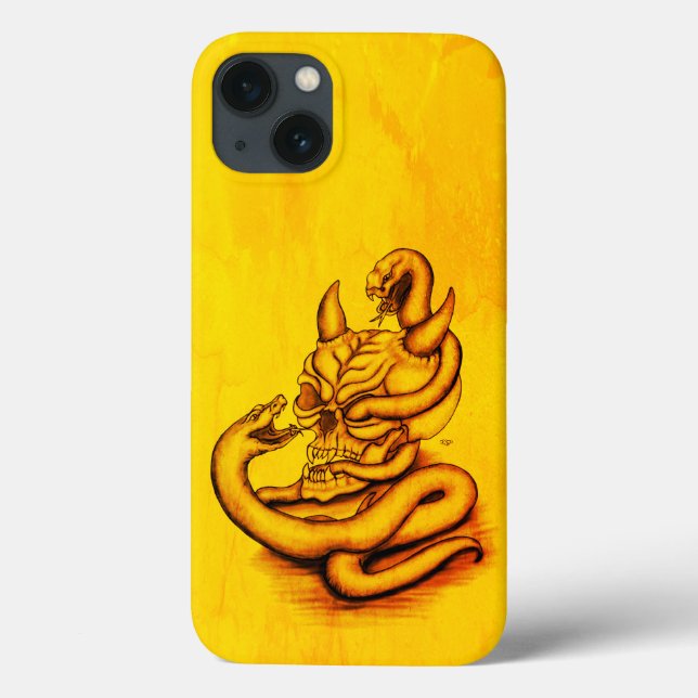 Skull - Devil Head with Snake Case-Mate iPhone Case (Back)