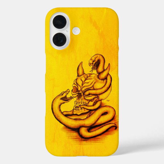 Skull - Devil Head with Snake Case-Mate iPhone Case (Back)