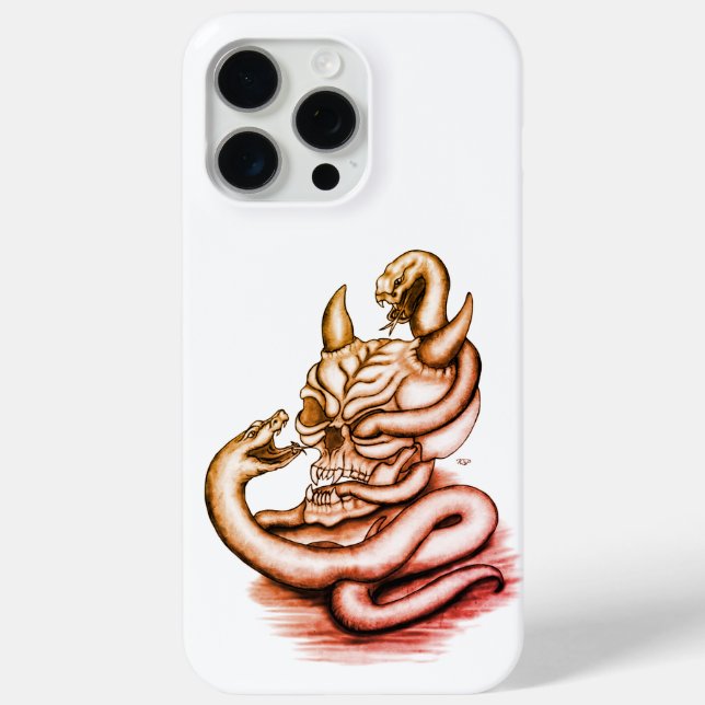 Skull - Devil Head with Snake Case-Mate iPhone Case (Back)