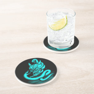 Skull - Devil Head with Snake Coaster