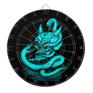 Skull - Devil Head with Snake Dartboard
