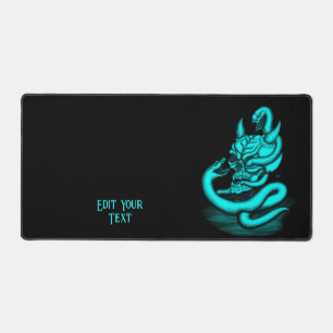 Skull - Devil Head with Snake Desk Mat