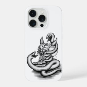 Skull - Devil Head with Snake iPhone 15 Pro Case