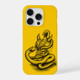 Skull - Devil Head with Snake iPhone 15 Pro Case