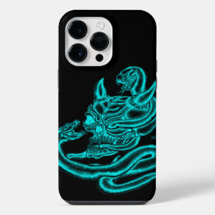 Skull - Devil Head with Snake iPhone Case
