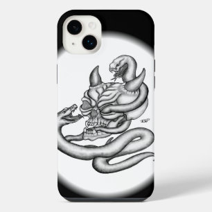 Skull - Devil Head with Snake iPhone 14 Plus Case