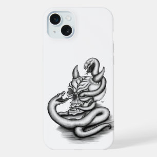 Skull - Devil Head with Snake iPhone 15 Plus Case