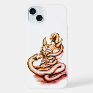 Skull - Devil Head with Snake iPhone 15 Plus Case