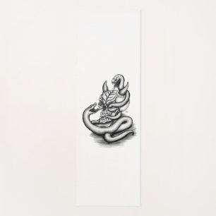 Skull - Devil Head with Snake Yoga Mat