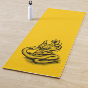 Skull - Devil Head with Snake Yoga Mat