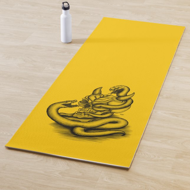 Skull - Devil Head with Snake Yoga Mat (In Situ)