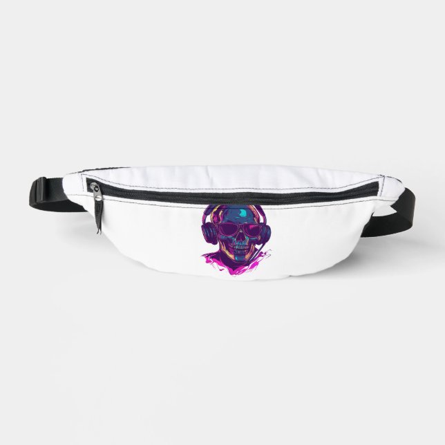 Skull DJ Vibes Bum Bags (Front)