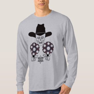 skull double gun badge Dodge City, Kansas sheriff T-Shirt
