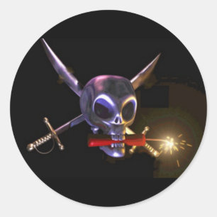 Skull Dynamite Classic Round Sticker