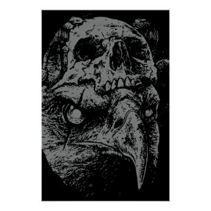 Skull Eagle Fusion Poster
