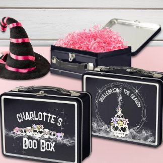 Skull-ebration Boo Box Old School Lunch Box