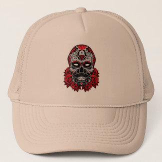 skull Edoneery Men Women Cotton Adjustable Washed Trucker Hat