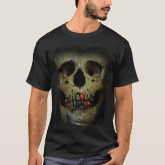 Skull Extreme Close-up with Doors for Teeth T-Shirt